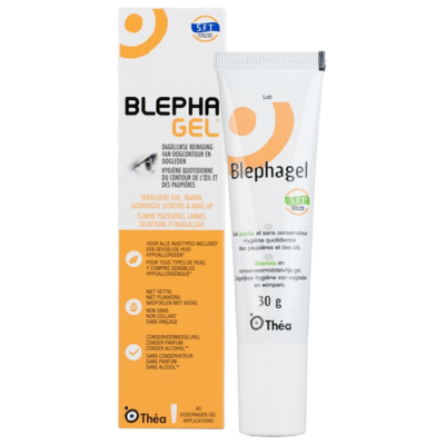 Blephagel steriele reinigingsgel voor de oogleden van Théa, tube van 30 gram