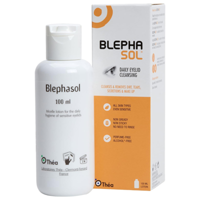 Blephasol micellaire lotion voor de oogleden van Théa, fles van 100 ml